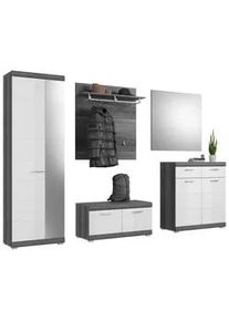 Garderobe Scout 5-tlg. ca. 272x197 cm Wei&szlig;/Grau
