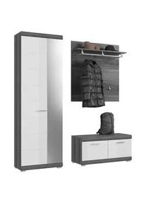 Garderobenschrank Scout ca. 167x197 cm Wei&szlig;/Grau