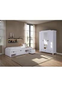 Einzelzimmer TILL 90 in Echtholz Kiefer, Wei&szlig;