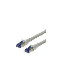 ROLINE Patchkabel, RJ45 kontakt - RJ45 kontakt, Cat 6a, S/FTP, 90m, Gr&aring; - 21150875