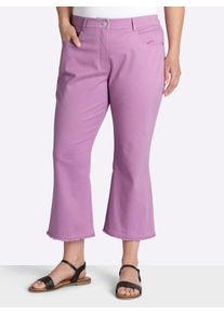 sheego Dames 7/8-broek in licht bootcut-model in orchidee ,maat 48, Witt, 97% Katoen, 3% Elastan