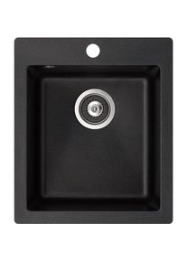 Aquasanita, Sp&uuml;lbecken, Sink SQS100 Simplex Black 425x500mm (50 cm, 42.50 cm)