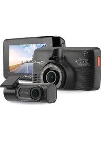 Mio MiVue 798 Dual Pro 2.8K WQHD (Eingebaute Anzeige, Eingebautes Display, Bluetooth, WLAN, GPS-Empf&auml;nger, Eingebautes Mikrofon, QUHD), Dashcam, 