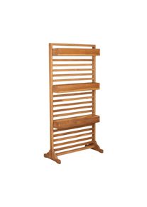 DeVries Teak-Sichtschutz - 80x30x160cm - braun - Holz