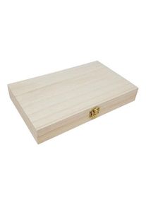 Playwood Box Rectangle with Lid Paulownia Wood