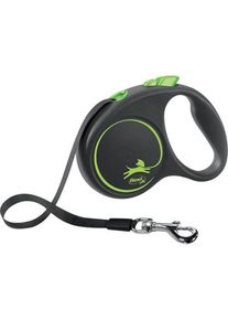 Flexi Black Design S leash 5 m 15 kg green