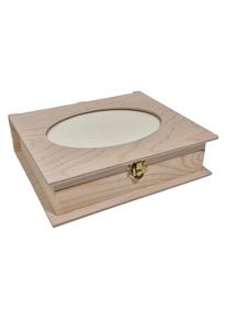 Playwood Wooden Box Book Shape with Photo Frame
