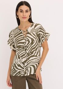 bonprix Női Lezser tunika viszk&oacute;zb&oacute;l, b&eacute;zs, 38