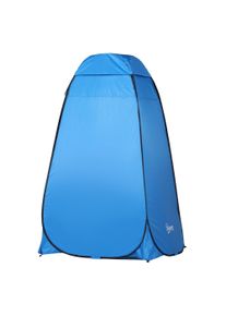 Outsunny Polyester Pop-Up Standing Privacy Tent w/ Carrier Bag Blue | Aosom Ireland