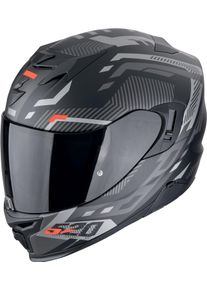 Scorpion EXO-520 Evo Air Ranka, kask pełnotwarzowy , kolor: Matowy Czarny/Srebrny/Czerwony/Szary , rozmiar: XS