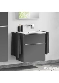 Lavabo Duravit ME by Starck avec meuble bas evineo ineo4 l: 63 cm, 2 tiroirs, avec poign&eacute;e,, 233663AA60+BE0265AN,