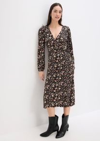 bonprix Jerseykleid aus Viskose-Mix, schwarz