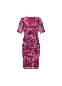 GOLDNER Abendkleid &raquo;Wickelkleid mit Blumenmuster&laquo; Ohne Taschen Wickeloptik am Oberteil rosa, Gr&ouml;&szlig;e 40