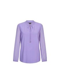 GOLDNER Chiffonbluse &raquo;Kurzgr&ouml;&szlig;e Elegante Jersey-Bluse mit Rundhals&laquo; Gummibund lila, Gr&ouml;&szlig;e 19