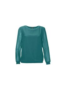GOLDNER Klassische Bluse &raquo;Schlupfbluse&laquo; Luftiiger Chiffon gr&uuml;n, Gr&ouml;&szlig;e 42