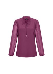 GOLDNER Chiffonbluse &raquo;Elegante Jersey-Bluse mit Rundhals&laquo; Gummibund pink, Gr&ouml;&szlig;e 44
