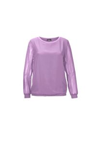 GOLDNER Klassische Bluse &raquo;Kurzgr&ouml;&szlig;e Schlupfbluse&laquo; Luftiiger Chiffon lila, Gr&ouml;&szlig;e 23