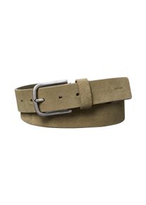 Lederg&uuml;rtel Calvin Klein "ROUND BUCKLE SUEDE 35MM FIXED", Damen, Gr. 120, braun, antique brass, Web, Rindsleder, unifarben, G&uuml;rtel Lederg&uuml;rtel, Gr&ouml;&szlig;enverstellbar mit Metallschlie&szlig;e