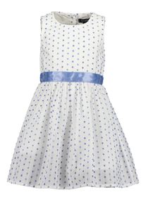 Sommerkleid Blue Seven, M&auml;dchen, Gr. 122, N-Gr, ohne &Auml;rmel, Web, wei&szlig;, Web, Obermaterial: 100% Baumwolle, gepunktet, festlich, Basic knieumspielend, Rundhals, Kleider Sommerkleid