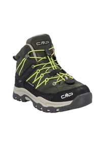 Wanderschuh CMP "KIDS RIGEL MID WP TREKKING SHOES", Jungen, Gr. 34, pine, mela, Leder, Schuhe Wanderschuh, wasserdicht