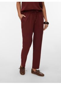 V&eacute;ro Moda Schlupfhose VERO MODA "VMJESMILO MW ANKLE PANTS WVN NOOS", Damen, Gr. XL, N-Gr, andorra, Web, Obermaterial: 55% Viskose, 45% Leinen, unifarben, regular fit kn&ouml;chellang, Hosen Schlupfhose, mit Leinen, elastisches B&uuml;ndchen und Kordelzug