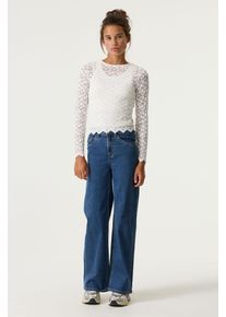 Weite Jeans Garcia "Annemay", M&auml;dchen, Gr. 158, N-Gr, schwarz used 7623, Denim/Jeans, Obermaterial: 99% Baumwolle, 1% Elasthan, weit, Jeans Weite Jeans, for GIRLS