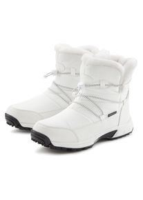 Stiefelette Lascana "Outdoorstiefel, Winterstiefelette, Winterboots, Schneestiefel", Damen, Gr. 36, wei&szlig;, Obermaterial: 100% Textilmaterial. Decksohle: 100% Textilmaterial. Futter: 100% Textilmaterial. Laufsohle: 100% Synthetik, unifarben, Basic, Schuhe Stiefelette, mit wasserabweisender Comfortex-Membrane und Warmfutter