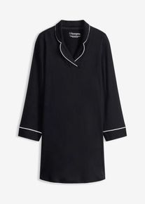 bonprix Koszula nocna z miękkiej bawełny, czarny, 56/58