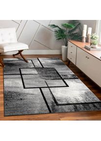 Paco Home, Teppich &raquo;Mondial 107&laquo; rechteckig 13 mm H&ouml;he Kurzflor, modernes abstraktes Design, grau, Polypropylen, B : 240 cm 1 Stk. - 13 mm