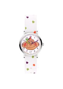 Cool Time, Damen, Quarzuhr &raquo;The Cool Monkey&laquo; Armbanduhr, Kinderuhr, M&auml;dchen, analog, wei&szlig;, Niedliche Kinderarmbanduhr