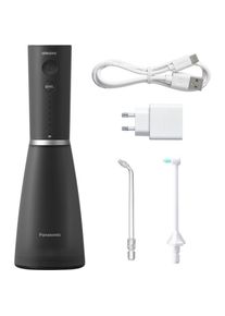 Panasonic, Munddusche &raquo;EW-DJ86-K503&laquo; 2 Stk. Aufs&auml;tze Kabellos, Ultraschall-Technologie, Schnellladen durch USB-C, 5 Stufen, schwarz, Kunststoff, 