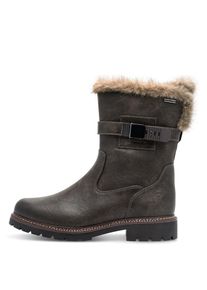 Tamaris, Damen, Winterstiefelette , Blockabsatz, Winterboots mit Zierriegel und Innenrei&szlig;verschluss, zigarre, 36, Winterstiefelette mit DUO-Tex-
