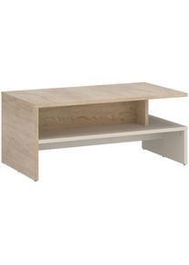 Home Affaire, Couchtisch Couchtisch, Breite 100 cm, moderner Sofatisch, gro&szlig;z&uuml;gige Ablagefl&auml;che, Cremona Eiche/Cashmir + Cremona Eiche, B/H/T: 100 cm 