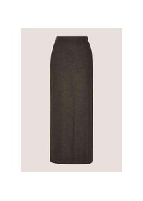 Madeleine Mode MADELEINE, Damen, Midirock &raquo;Jerseyrock Maxirock mit Schlupfbund&laquo; Gehschlitz, braun / melange, 34, braun / melange, Figurumschmeichelnde Passform, 