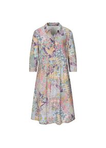 GOLDNER, Damen, Sommerkleid &raquo;Kurzgr&ouml;&szlig;e Elegantes Viskosekleid mit Patch-Muster&laquo; Ohne Taschen Eingriffstaschen an der Seitennaht, salbei / ros&eacute; / 