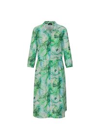 GOLDNER, Damen, Druckkleid &raquo;Midikleid mit Bl&auml;tter-Druck&laquo; Taschen an der Seitennaht, gr&uuml;n / gemustert, N-Gr, 42 - N-Gr, gr&uuml;n / gemustert, Floraler 