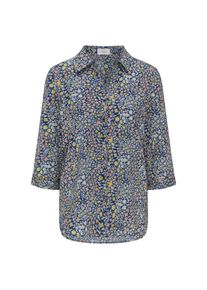 GOLDNER, Damen, Hemdbluse &raquo;Kurzgr&ouml;&szlig;e Pflegeleichte Bluse mit 3/4-Arm&laquo; Mit offenem Kragen, hellblau / melba / gemustert, 19, Top Preis-Leistungs-
