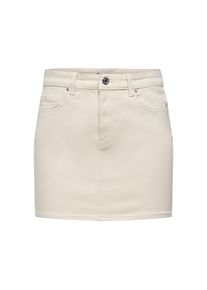 Only, Damen, Jeansrock &raquo;ONLMATILDA MINI SKIRT DNM&laquo; Baumwollmischung, schmal geschnitten, Ecru, L, Ecru, Minirock von Only