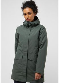 Funktionsmantel Jack Wolfskin "TEMPELHOF COAT W", Damen, Gr. L (42/44), gr&uuml;n (slate, gr&uuml;n), Hauptmaterial: 100% Polyester. Futter: 100% Polyester (recycled). F&uuml;llung: 100% Polyester (recycled), M&auml;ntel Funktionsmantel