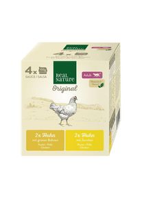 REAL NATURE Original natvoer kat, Adult, in saus mixpakket 4x100 g