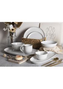 Domoletti Dinner Plate Sesam Dots 27cm, Teller, Weiss