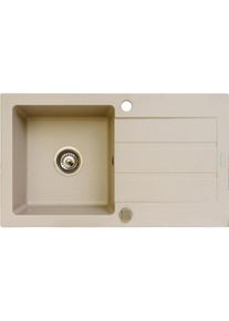 Maidsinks, Sp&uuml;lbecken, Einbeckensp&uuml;le mit Abtropffl&auml;che Promo 76x44 1B 1D E070053701 (Einbausp&uuml;le mit Abtropffl&auml;che, 44 cm, 76 cm)