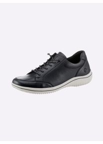 Remonte Dames Sneaker met elastische vetersluiting in marine ,maat 40, Witt, 100% Glad leer