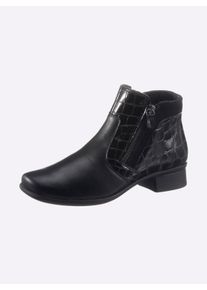 Damen Stiefelette in schwarz ,Gr&ouml;&szlig;e 37, Witt, 40% Glattleder, 40% Lackleder, 20% Veloursleder