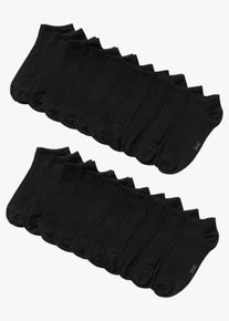 bonprix Femei Şosete sneaker cu bumbac bio (20buc.), negru, 43-46