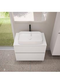 evineo ineo5 evo Meuble bas l: 80 cm, 2 tiroirs, vasque ineo7 l: 60 cm blanc,, BE0957WM+BE0963WM+BE0939WH,