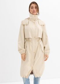 bonprix Női &Aacute;tmeneti kab&aacute;t levehető kapucnival, b&eacute;zs, 52