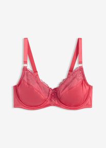 Minimizer-BH med glittrande blombroderi - stark rosa - storlek 85F - bonprix