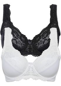 Minimizer-BH med vadderade axelband (2-pack) - svart - storlek 85D - bonprix