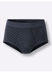 Herren Slip in marine-bedruckt ,Gr&ouml;&szlig;e 10, Witt, 75% Baumwolle, 25% Polyester